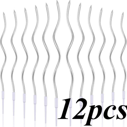6/12/48pcs Birthday Candles Spiral Cake Candles  Long Thin Cake Candles For Wedding Party And Cake Decoration