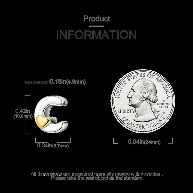 Fit Original Bangle Bracelet DIY A-Z Alphabet Charms Bead 925 Sterling Silver CZ Zircon LOVE Letter Dangle Pendant Jewelry Gift