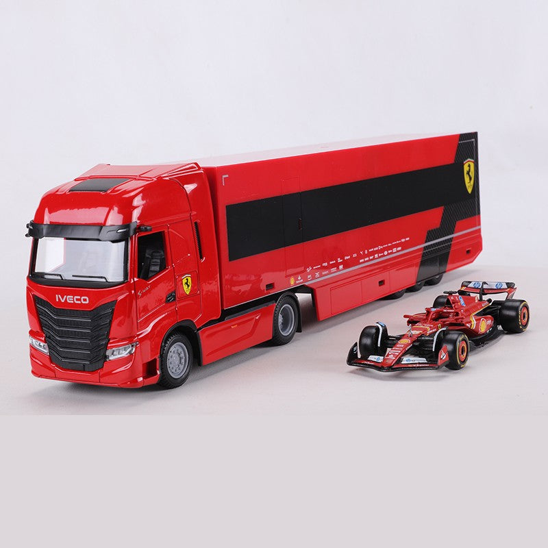 Burago 1:43 Ferrari SF24 #16 IVECO S-WAY 570 Carro Modelo em Liga
