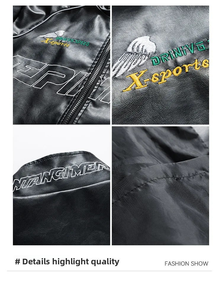 Casual Loose Men's Motorcycle Jacket Street Style Trendy Brand Spring Hot Sale Of The Season New High Street Fashion Couple's To