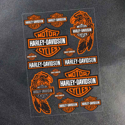 2026 Novo Adesivo Harley Davidson Logotipo Capacete Tanque Moto Decalque