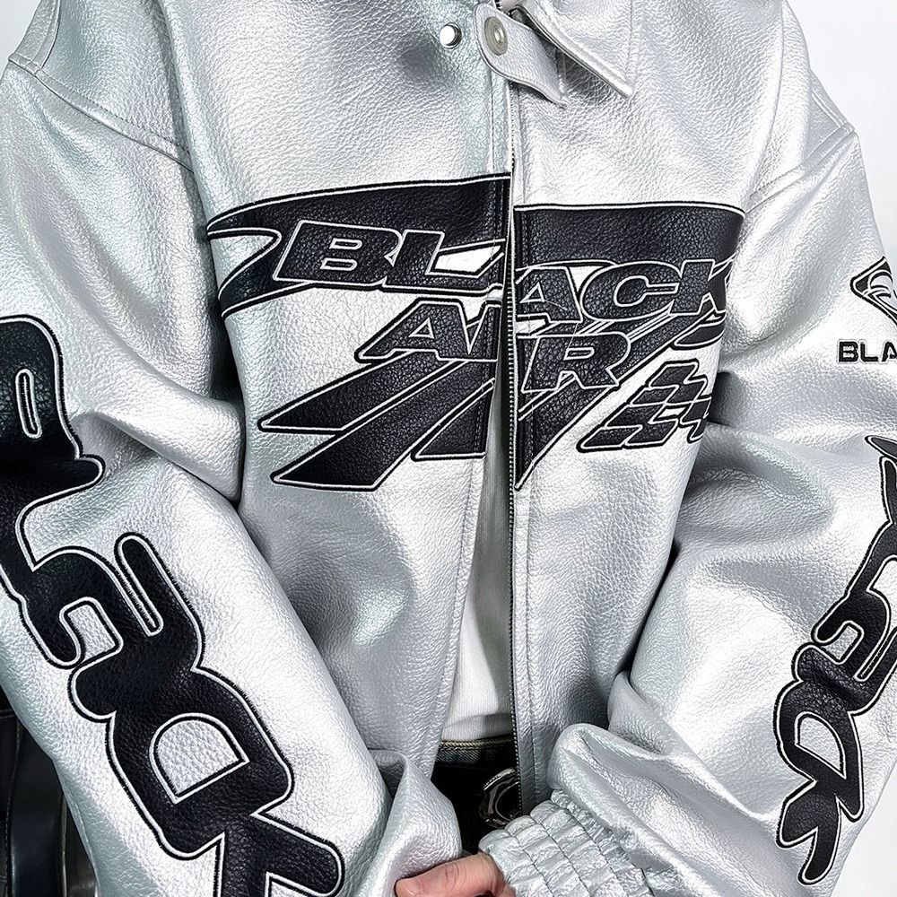 New Motorcycle Leather Jacket Men Bomber Pilot Retro Loose Pu Short Coat Fashion Casual Streetwear Multi Pocket Trend Outwear