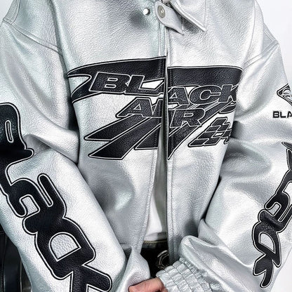 New Motorcycle Leather Jacket Men Bomber Pilot Retro Loose Pu Short Coat Fashion Casual Streetwear Multi Pocket Trend Outwear