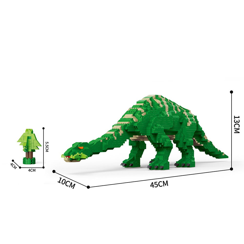 KNEW BUILT Brinquedos de Blocos de Montar Micro Mini Estegossauro T-rex - Crie um Mundo de Dinossauros, Presente de Festival para Crianças, Brinquedo de Montagem DIY Quebra-cabeça
