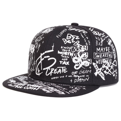 Unissex Bonés de Beisebol Ajustáveis com Estampa de Grafite 88 Letras, Estilo Hip-hop, Moda Primavera Outono, Casual, para Atividades ao Ar Livre, Chapéu de Proteção Solar