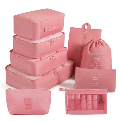 7/8/9-piece Set Travel Storage Bags,Digital Toiletries Shoes Clothes Organizer bag Suitcase Clothes Tidy Pouch,Packing Cubes Set
