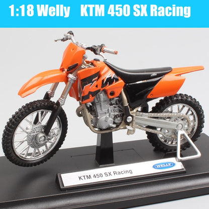 Modelo de motocicleta Maisto KTM 450 SX SXF EXC Racing RC 8C RC390 690 SMC R 640 Duke II Rally de escala 1/18 Diecast Veículos de Moto de Trilha