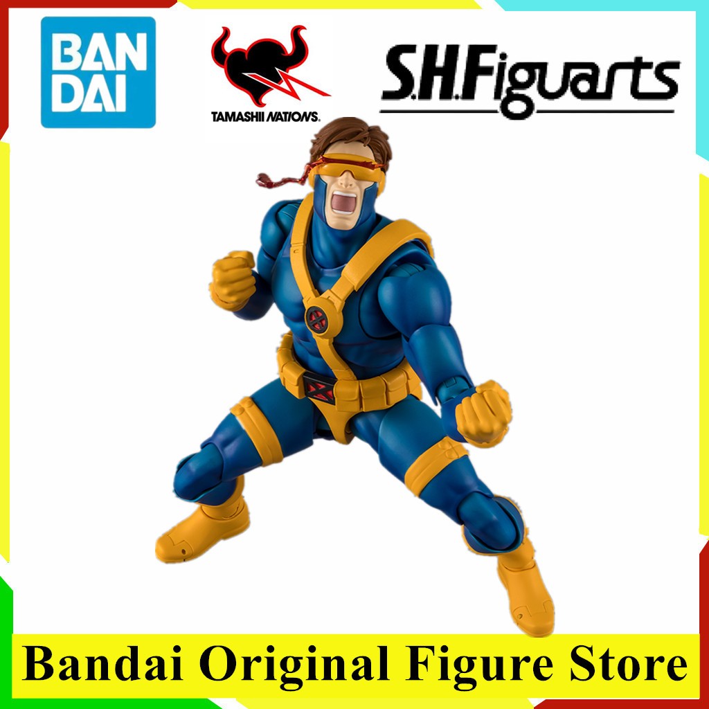 Original BANDAI S.H.Figuarts X-Men Cyclops GAMERVERSE Action Figure Brinquedos PVC Modelo Coleção Anime Articulado Boneco Presente