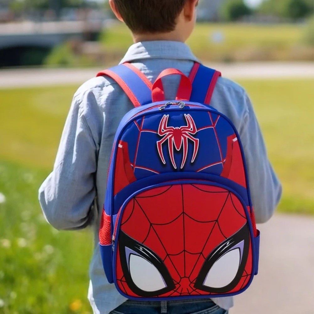 Mochila Escolar Infantil Ultra Leve Disney MARVEL Homem-Aranha Elsa Princesa Kawaii Desenho Animado Meninas Meninos Bolsa de Ombro