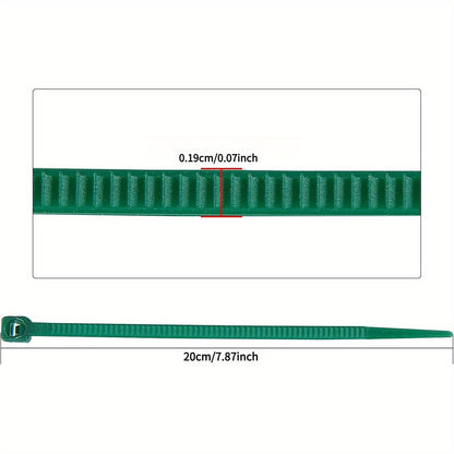 Reusable Adjustable Plastic Plant Cable Ties for Garden Vines, Trees, and Shrubs Support, Locking Nylon Zipper Organizer Tools