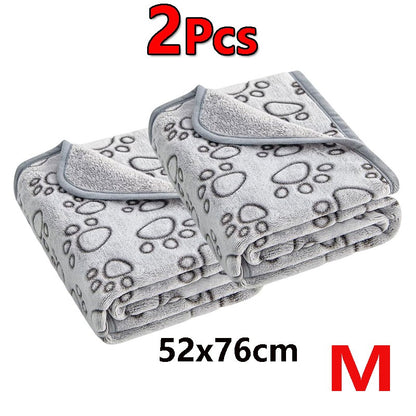 2 Peças Macia Fofa Manta para Pets de Alta Qualidade Desenho Animado Bonito Pata Tapete para Cães Gatos Quente e Confortável