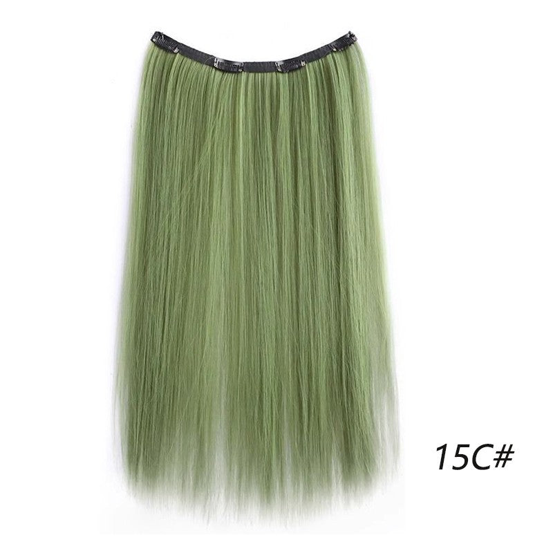 Extensões de cabelo coloridas de uma peça, sem rastros, de orelha a orelha