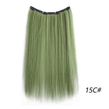 Extensões de cabelo coloridas de uma peça, sem rastros, de orelha a orelha