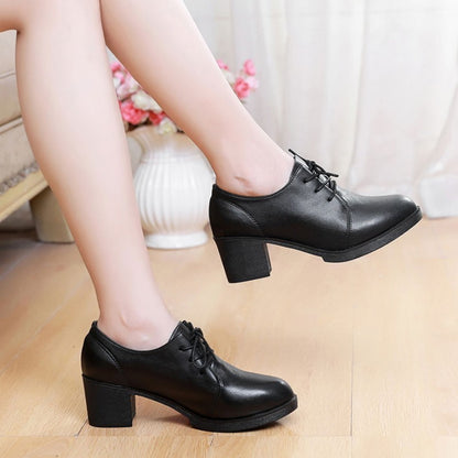 Spring and Autumn Fashion New Sexy Round Toe Banquet Women's Thick Heels Solid Color Straps Daily Elegant and Comfortable Pumps