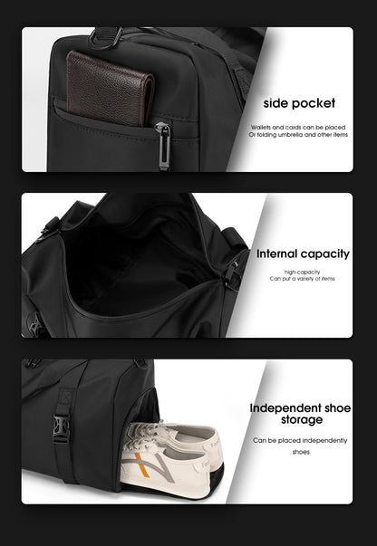 1 Piece Upgraded Sports Bag, Fitness Bag for Men and Women, Large Capacity Dry and Wet Separation Swimming Bag, Short-Distance Business Trip Portable Travel Bag, Sports Shoe Storage Bag, Multi-Purpose Luggage Bag