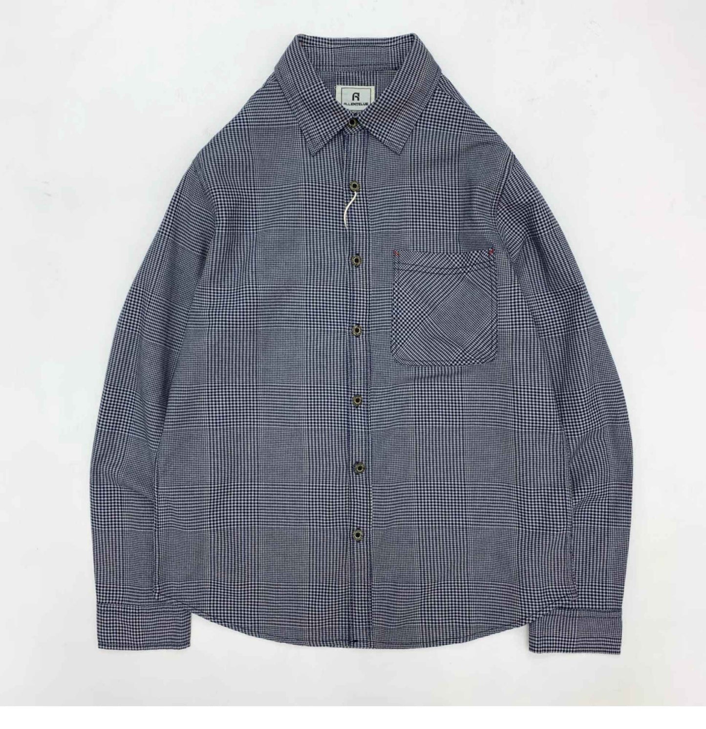 Plaid shirt Men's vintage shirt American cargo cotton loose casual coat