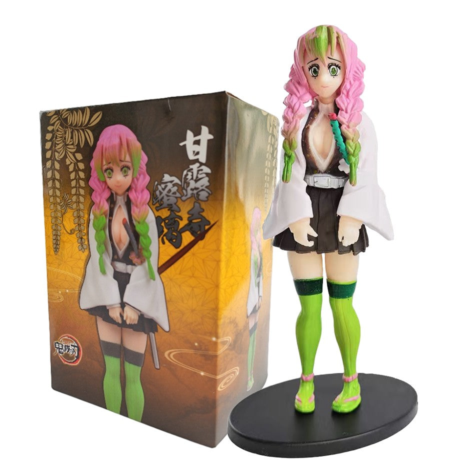 Boneco de Ação do Anime Demon Slayer - Kamado Tanjirou com Agatsuma Zenitsu e Nezuko, Brinquedos de PVC Kimetsu No Yaiba Guerreiros