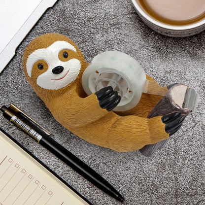 1pc sloth tape holder, creative animal home and office supplies, cute animal environment atmosphere ornaments, holiday gifts