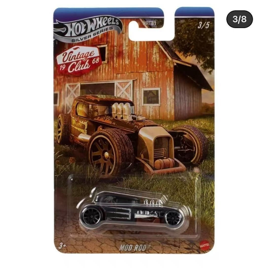 Original Hot Wheels Classic Club Mustang Porsche 911 Volkswagen Beetle Retro Alloy Car HRT81 Silver Label Die-Cast Car Model