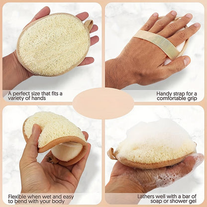 Natural Loofah Body Scrubber Bath Exfoliating Sponge Soft Shower Brushes Clearner Pad Exfoliator Shower Puff Body Skin Care Tool