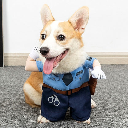 Roupas Engraçadas para Gatos e Cães, Roupa de Cosplay para Pets, Macacão, Fantasia de Halloween, Vestido para Cães Chihuahua, Bulldog Francês, Roupinhas para Cães