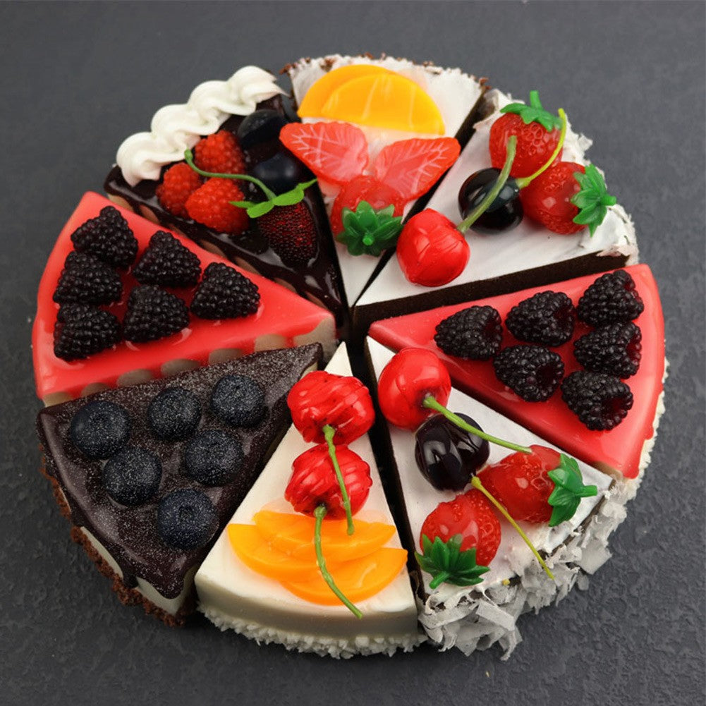 Artificial Fruit Cakes Simulation Cake Photography Props Dessert Shop Ornaments Home Kitchen Decoration Kids Toys
