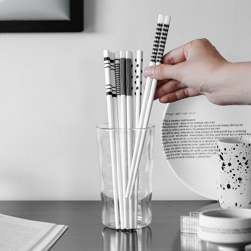 2/4 Pares de Hashis de Cerâmica Estilo Polka Dot Ins, Hashis Simples Anti-escaldantes para Sushi, Resistentes a Bolor, Hashis Chineses