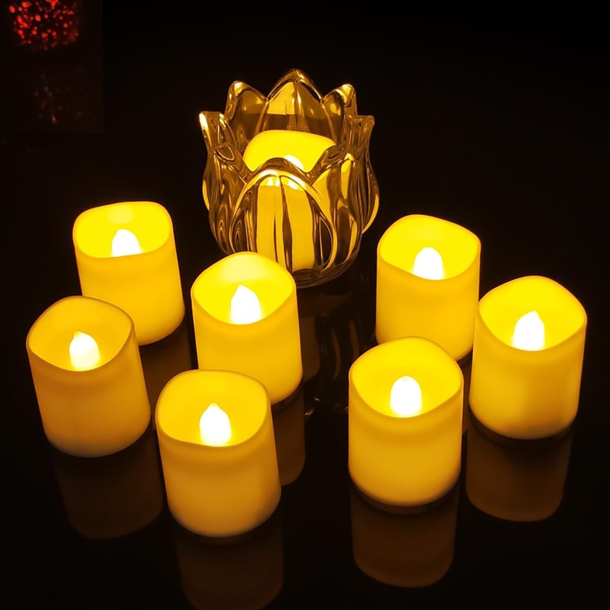 Flameless LED Candle Lights Creative Wishing Led Tea Lamp Warm White Halloween Wedding Christmas Decoration Candle Light