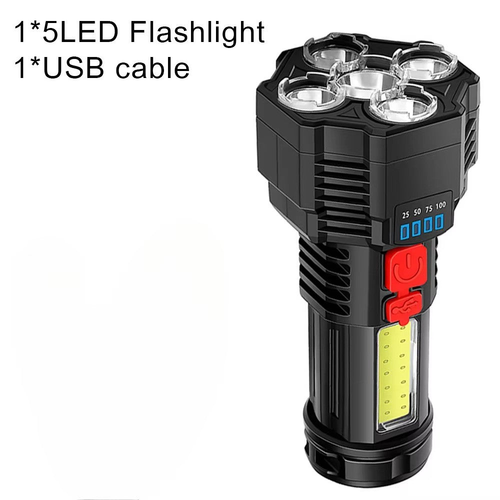 COB High Power LED Flashlight USB Rechargeable Waterproof Lamp For Camping Hiking Fishing Portable Flashlight Emergency Lantern