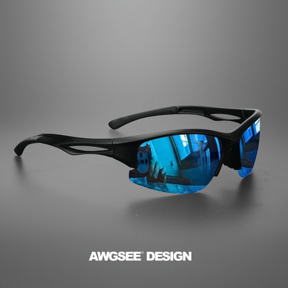 1PCS/3PCS polarized sports sunglasses half-frame men's and women's outdoor sturdy frame, suitable for running, fishing