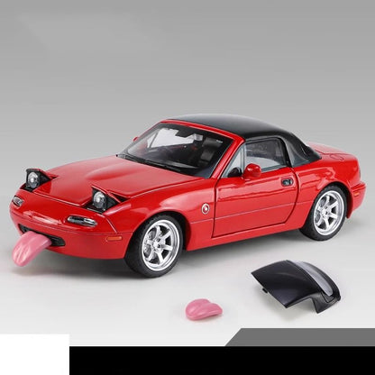 Miniatura 1/32 MX5 Liga Fundido Metal MX-5 Modelo de Carro de Brinquedo Veículo com Som e Luz Coleção Hobbies Presentes para Crianças Meninos Meninas