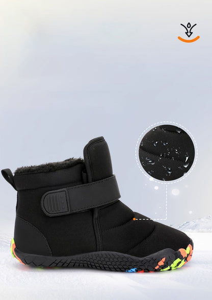 Kids 2025 New Wide Toe Barefoot Snow Boots Boys Girls Winter Minimalist waterproof Sneakers Girls Boys Non-Slip Warm Snow Boots