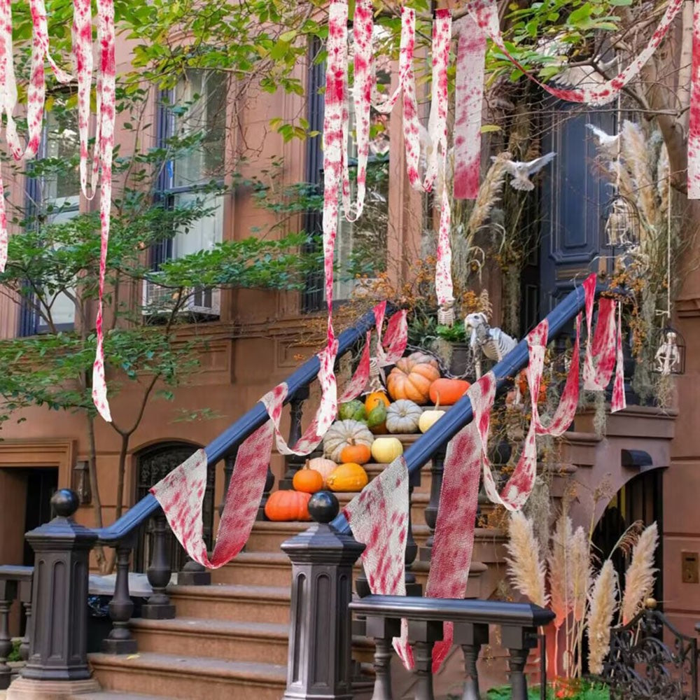 10M Artificial Blood Bandage Cloth Halloween Scary Decoraton Terror Theme Party Cosplay Props Home Garden DIY Decor Supplies