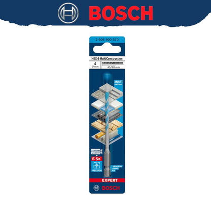 BOSCH EXPERT HEX-9 Broca Multiconstrução Para Concreto Azulejos Macios Broca Helicoidal de Alta Dureza 2608900569 2608900574
