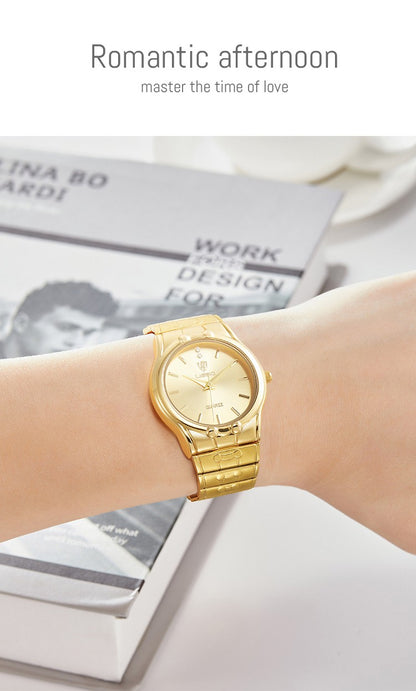 LIEBIG Fashion Quartz Wristwatch Women Men Luxury Full Steel 3Bar Waterproof Watches For Female Ladies Clock Relógio Feminino