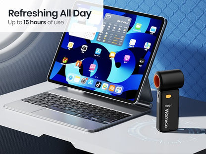 Handheld USB Turbo Fan  Super Strong Airflow Infinite Speed Adjustment Long-Lasting Battery Rechargeable Multipurpose Pocket Fan