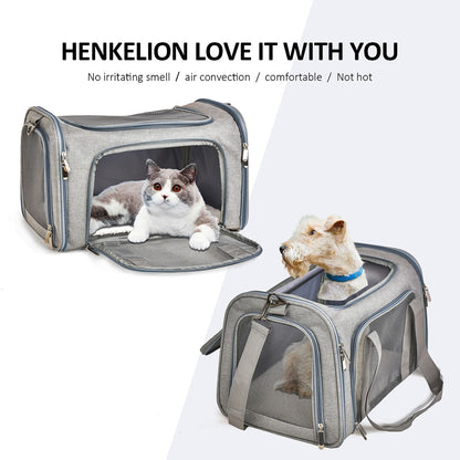 Bolsa de Transporte para Cães Mochila Soft de Lado Mochilas para Animais de Estimação de Gato Transportadores para Cães Bolsas de Viagem Aprovadas pela Companhia Aérea para Cães Pequenos Gatos Passeio