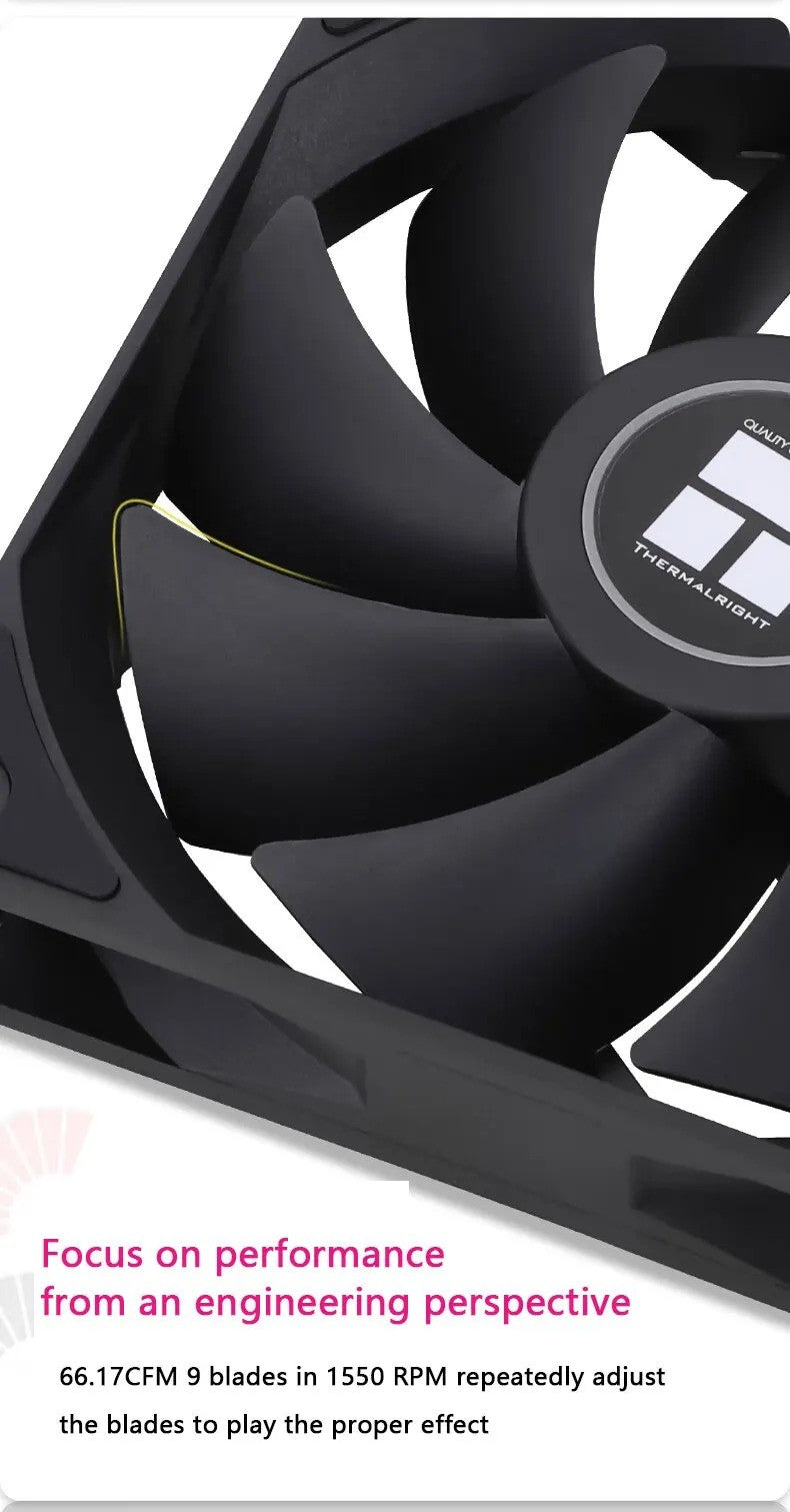 Thermalright TL-C12C PC Cooling Fan 120mm 5V 3PIN ARGB Computer Case Fan 4pin PWM 1550RPM Adjustable Speed 12cm CPU Cooler Fan