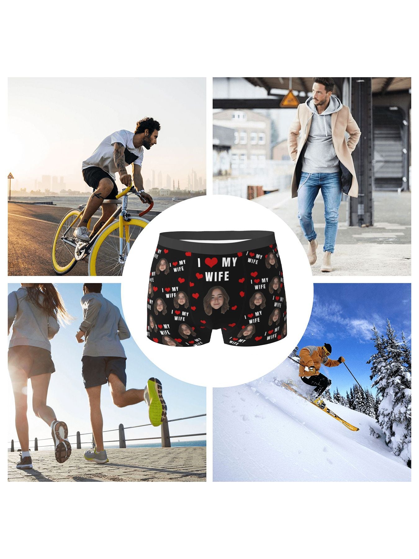 Personalized Face Photo Underwear Custom Boxer Briefs Custom Men Valentine's Day Gift For Husband Anniversary Gift for Dad