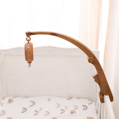 Baby Rattle Toy 0-12 Months Bed Bell Bracket Imitation Wood Grain Plastic Bed Bell Bracket Newborn Crochet Bed Bell Hanging Toys