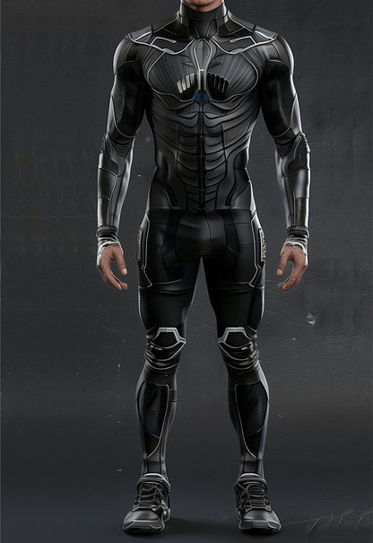 CyberPunk Futuristic Mechanical Armour Jumpsuit Cool Fighter Cosplay Bodysuit Steampunk Costume Halloween Party Shows Men Zentai