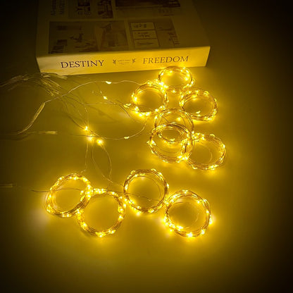 LED Curtain String Lights Holiday Garland 6M/3M 8 Modes USB Powered Festoon for Home Garden Christmas Party New Year Wedding