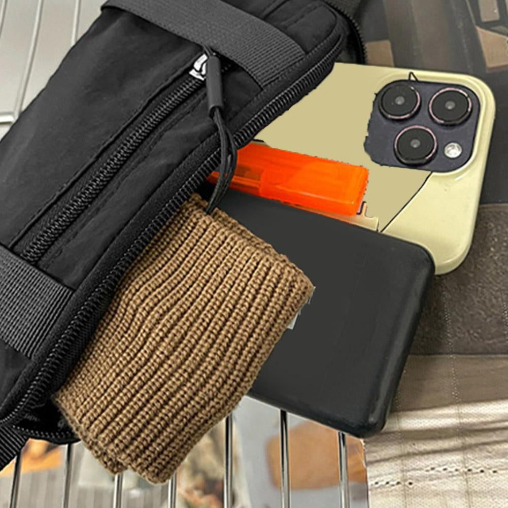 Chest Bag Pure Color Nylon Lightweight Sports Crossbody Bag Outdoor Fitness Running Waist Bag Cycling Fitn Phone Bag