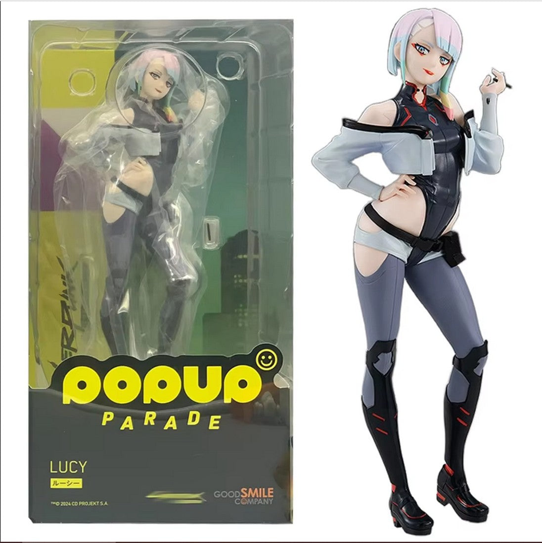 22CM Anime Game Cyberpunk: Edgerunners Lucy Figure Standing doll Anime Model Toys Gift Doll Collection Decoration PVC