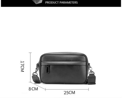 Fashion Luxury Men's Crossbody Bag Business PU Leather Shoulder Bags Men Solid Flap Messenger Bag Men Zipper Ipad Bag 2025 New