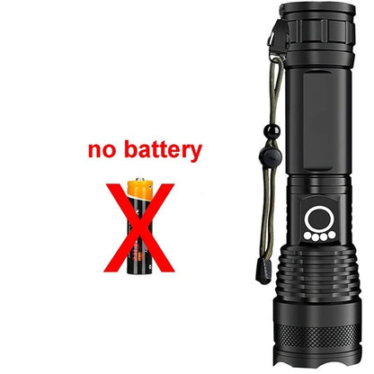 High Power Rechargeable LED Tactical Flashlight Aluminum Alloy Super Bright Telescopic Zoom Torch Lamp Outdoor Camping Fishing