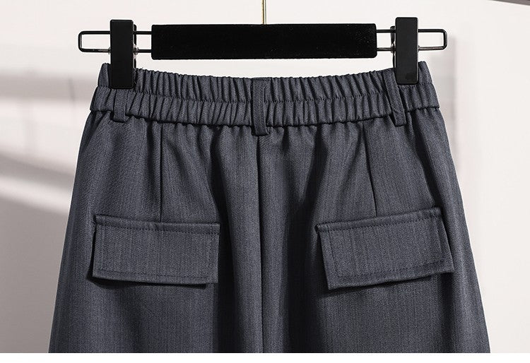 Suit Half-body Skirt Women's Large Size Autumn New Fashion Elegant Commuting Medium-length Package Hip Skirts Loose A-line Skirt