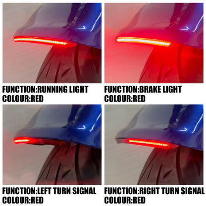 Motorcycle LED Light Rear Fender Turn Signal Brake Indicator For Harley Softail Fat Boy FLFB FLFBS 18-25 Taillight Running Lamp