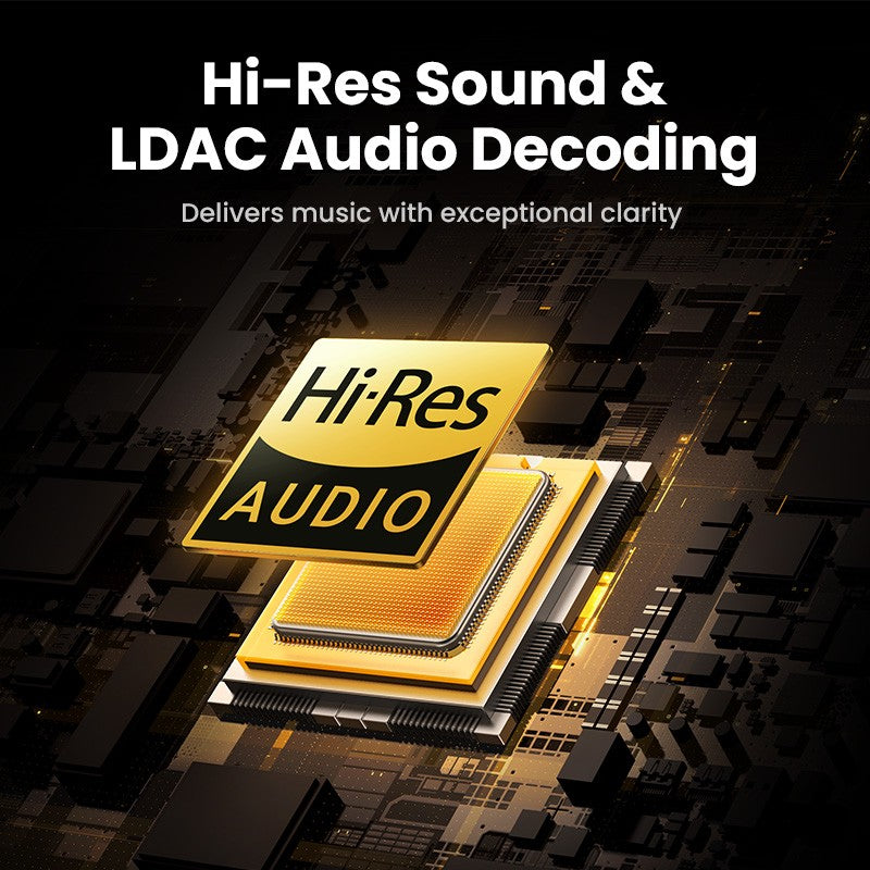 Fones de ouvido Bluetooth sem fio UGREEN Max5c ANC com cancelamento de ruído ativo de 43dB, Hi-Res LDAC, 75H de áudio espacial