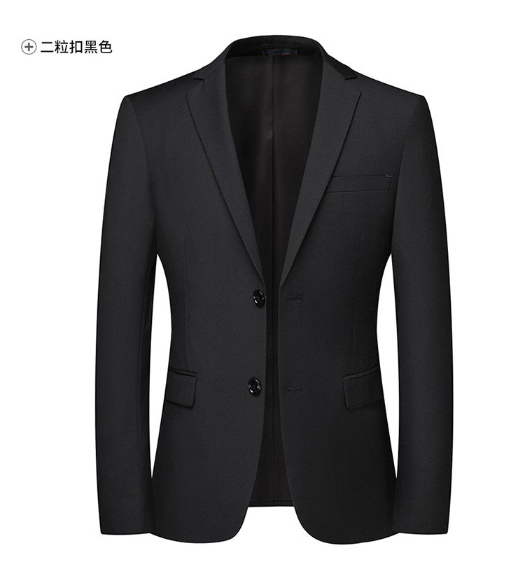 Blazer New Men's Fashion Business Solid Color British Style Professional Work Groom Wedding Dress Best Man Blazer Jacket